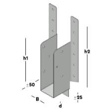 Afbeeldingen van GB Raveeldrager met strip 190/38x121 1 Sendzimir Verzinkt