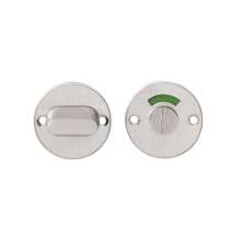 Afbeeldingen van INTERSTEEL Rozet rond plat 50 mm toilet-/badkamersluiting met 5 mm stift rvs geborsteld 3409