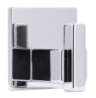 Afbeeldingen van Siro Haak metaal - zelfklevend L 50mm/H 38mm/B 50mm chroom glanzend 