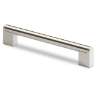 Afbeeldingen van Hettich Greep Brema, boorafstand 128, L 140 mm, B 14 mm, H 35 mm, Roestvrij staal geborsteld / roestvrij staal finish geborsteld