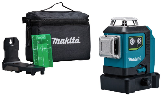 Afbeeldingen van Makita Zelfnivellerende kruislijnlaser SK700GD - groene laser 12V-Max - Zonder accu's en oplader in doos
