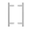 Afbeeldingen van INTERSTEEL Deurgrepen per paar T-schuin 600x90x30 HoH 400 rvs 4329