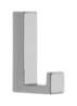 Afbeeldingen van Siro Kapstokhaak metaal - boorafstand 32mm/L 61mm/H 40mm/B 15mm chroom glanzend 