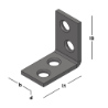 Afbeeldingen van GB stoelhoek - 25x25mm 15x2mm - epoxycoating zwart