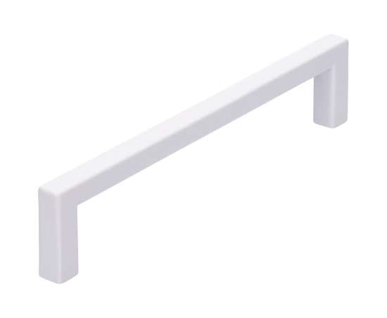 Afbeeldingen van Siro Meubelgreep metaal - boorafstand 128mm/L 136mm/H 28mm/B 8mm wit 