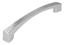Afbeeldingen van Siro Meubelgreep metaal - boorafstand 128mm/L 153mm/H 27mm/B 14mm - chroom glanzend 