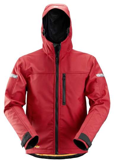Afbeeldingen van Snickers softshell jack 1229-1604 maat XL chili rood