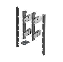 Afbeeldingen van Hettich AvanTech YOU Set verbinders voor inliggend front om zelf op maat te maken, te gebruiken met ladezijwand, systeemhoogte  187,  antraciet