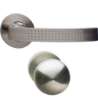 Afbeeldingen van INTERSTEEL Wisselgarnituur links William op rond rozet 7mm nokken met PC plaatjes nikkel mat 1696