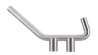 Afbeeldingen van Siro Kapstokhaak metaal - boorafstand 32mm/L 161mm/H 92mm/B 17mm - RVS 