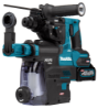 Afbeeldingen van Makita Combihamer  met stofafzuiging - 40V Max 2x 4,0 Ah accu - inclusief snellader zonder wisselkop in Mbox
