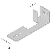 Afbeeldingen van GB Randbekistingsanker AS vlak 30x2mm plankdikte 18mm Sendzimir Verzinkt