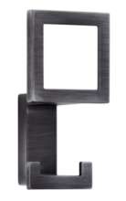 Afbeeldingen van Siro Kapstokhaak metaal - boorafstand 24mm/L 101mm/H 43mm/B 52mm antiek ijzer 