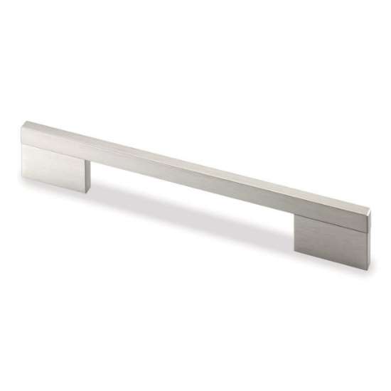 Afbeeldingen van Hettich Greep Imperia, boorafstand 192, L 220 mm, B 9 mm, H 35 mm, roestvrij staal finish geborsteld