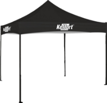 Afbeeldingen van Kelfort doorwerktent - 3x3 meter - stalen frame zwart