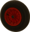 Afbeeldingen van Kelfort Luchtband - Ø400mm (250kg) - met rode kunststof velg en rollager 