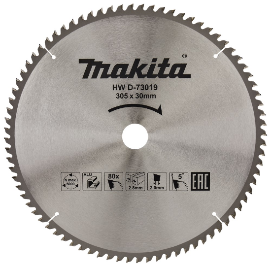Afbeeldingen van Makita zaagblad D-73019 - 305x30 HM 80T - voor aluminium 