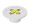 Afbeeldingen van Siro Meubelknop kunststof - L 58mm/H 25mm/B 58mm wit/groen 