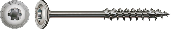 Afbeeldingen van Spax constructieschroef 4Cut - Ø8x220mm T40 - discuskop deeldraad RVS
