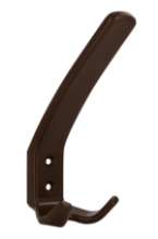 Afbeeldingen van Siro Kapstokhaak kunststof - boorafstand 20mm/L 150mm/H 96mm/B 57mm - bruin 