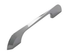 Afbeeldingen van Siro Meubelgreep metaal - boorafstand 160mm/L 203mm/H 28mm/B 8mm chroom glanzend 