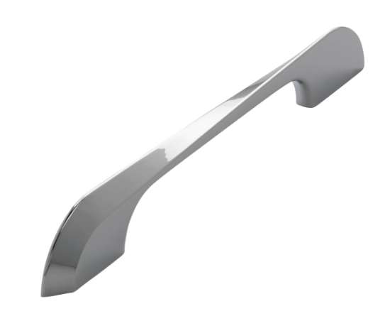 Afbeeldingen van Siro Meubelgreep metaal - boorafstand 160mm/L 203mm/H 28mm/B 8mm chroom glanzend 