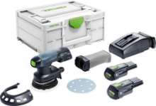 Afbeeldingen van Festool accu-excenterschuurmachine ETSC 125 3,0 I-Plus - 18V 2x 3.0Ah Li-on accu - inclusief snellader in Systainer 