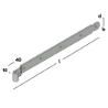 Afbeeldingen van GB Heng voor vlakwerk voor pen Ø16 600x45x5mm Zink-Magnesium