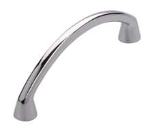 Afbeeldingen van Siro Meubelgreep metaal - boorafstand 64mm/L 72mm/H 21mm/B 8mm chroom glanzend 