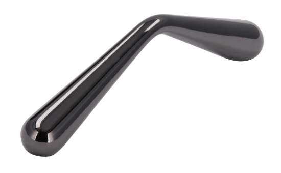 Afbeeldingen van Siro Meubelgreep metaal - boorafstand 64mm/L 71mm/H 21mm/B 9mm zwart chroom glanzend 