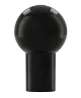 Afbeeldingen van Siro Meubelknop kunststof - L 15mm/H 24mm/B 15mm - zwart 