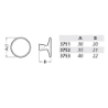 Afbeeldingen van Hermeta Knop Rond 30mm + Bout M4 3751-79E Wit