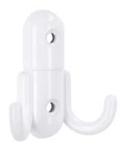 Afbeeldingen van Siro Kapstokhaak metaal - boorafstand 32mm/L 60mm/H 23mm/B 56mm - wit 