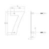 Afbeeldingen van INTERSTEEL Huisnummer 7 150x2mm rvs geborsteld 4020