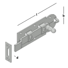 Afbeeldingen van GB rolschuif met bocht - 140x54mm 20x54mm - RVS 304