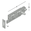 Afbeeldingen van GB rolschuif met bocht - 140x54mm 20x54mm - RVS 304