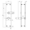 Afbeeldingen van Schild renovatie rechthoekig 250x55x2mm RVS mat zwart