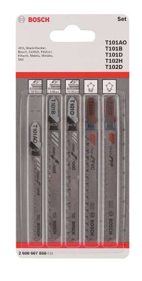 Afbeeldingen van Bosch 5-delige set decoupeerzaagbladen Wood and Plastics