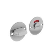 Afbeeldingen van INTERSTEEL Rozet rond plat 50 mm toilet-/badkamersluiting met 8 mm stift rvs geborsteld 3409