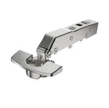 Afbeeldingen van Hettich Sensys hoekscharnier W45 veerloos (Sensys 8669 W45), vernikkeld, opliggend, openingshoek 95°, TB-boorbeeld 45 x 9,5 mm, Snelmontage Fix (ø 8 x 6)