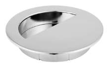 Afbeeldingen van Siro Schelpgreep metaal - L 90mm/H 16mm/B 90mm chroom glanzend 