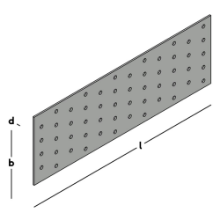 Afbeeldingen van GB koppelplaat - 100x300x2mm - sendzimir verzinkt
