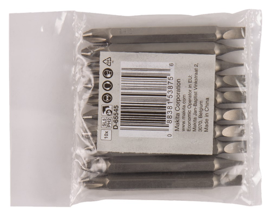 Afbeeldingen van Makita Dub.bit PH2-SL5 65mm navul 10s D-65545