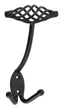 Afbeeldingen van Siro Kapstokhaak metaal - boorafstand 24mm/L 160mm/H 87mm/B 93mm - mat zwart 