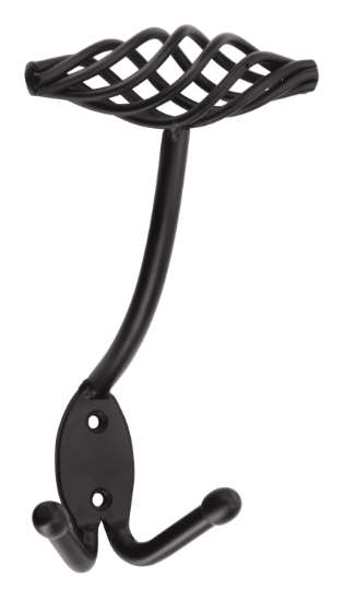 Afbeeldingen van Siro Kapstokhaak metaal - boorafstand 24mm/L 160mm/H 87mm/B 93mm - mat zwart 