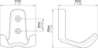 Afbeeldingen van Siro Kapstokhaak kunststof - boorafstand 20mm/L 62mm/H 62mm/B 57mm - wit 