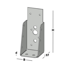 Afbeeldingen van GB Balkdrager GBS-ZL 50x125 1,5 Sendzimir Verzinkt