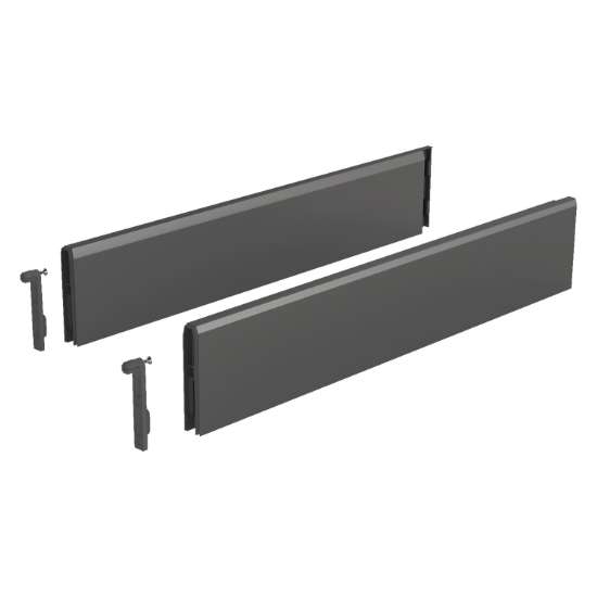 Afbeeldingen van Hettich TopSide ArciTech,  550 mm, (186/ 94, 218/126) antraciet, links en rechts