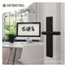Afbeeldingen van INTERSTEEL Deurkruk Jura met schild 250x55x2mm blind zwart 0583