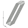 Afbeeldingen van GB gordinglas - 63x200x1,5mm - sendzimir verzinkt